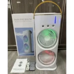 پنکه رومیزی مه پاش دوفن شارژی مدل ریموت دار 607 - تصویر 2
