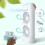 پنکه رومیزی مه پاش دوفن شارژی مدل ریموت دار 607 - تصویر 3