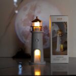 چراغ خواب مدل فانوس دریایی ماه اسپیکر دار کنترلی - تصویر 5