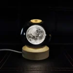 چراغ خواب گوی کریستالی طرح کره زمین سایز 6 - تصویر 3