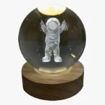 چراغ خواب گوی کریستالی طرح فضانورد سایز 6